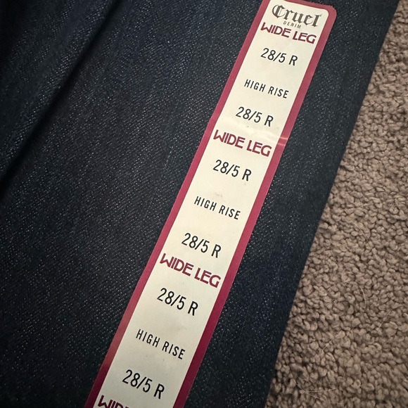 Women's Wrangler Wide-Leg Dark Blue Jeans - Picture 4 of 5